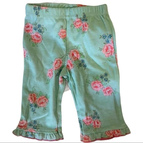 Vitamins Baby floral bell bottoms ruffled cuffs 3 months - Picture 1 of 3